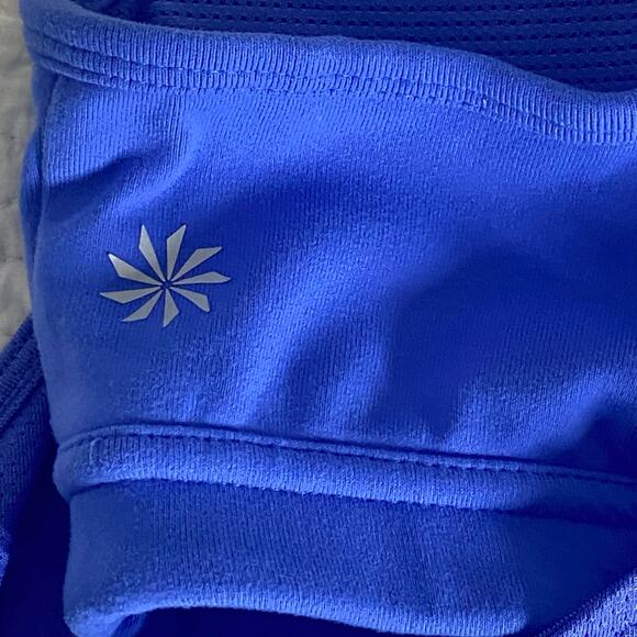 Athleta Energize Mesh Racerback Strappy Tank Top Sports Bra Blue Womens Size XS - Picture 5 of 9